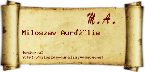 Miloszav Aurélia névjegykártya